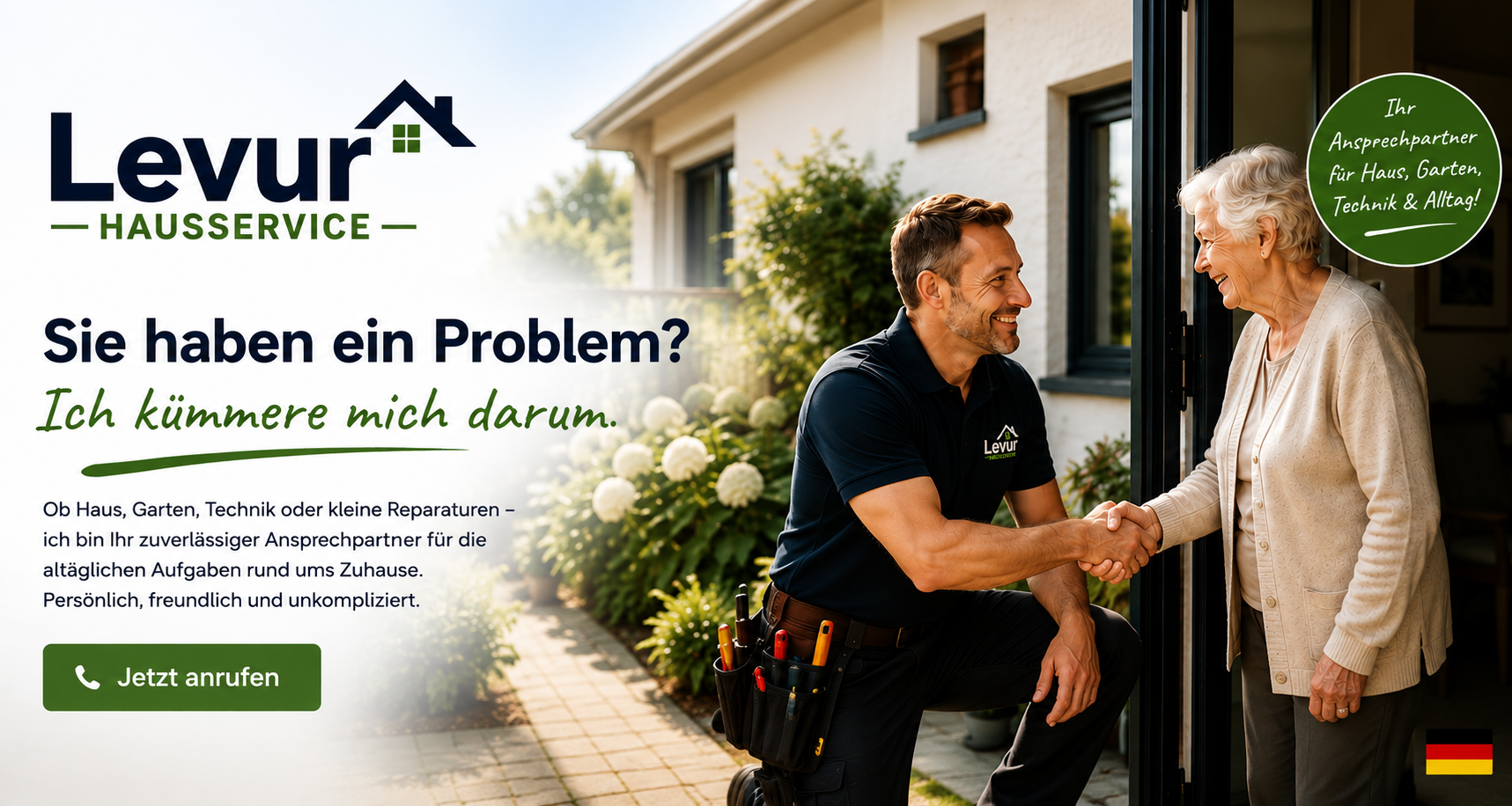 Hausmeisterservice Bad Oeynhausen - Gartenpflege, Technikhilfe und mehr Levur Hausservice - Hausmeisterservice, Gartenpflege und technische Hilfe für Senioren in Bad Oeynhausen und Umgebung
