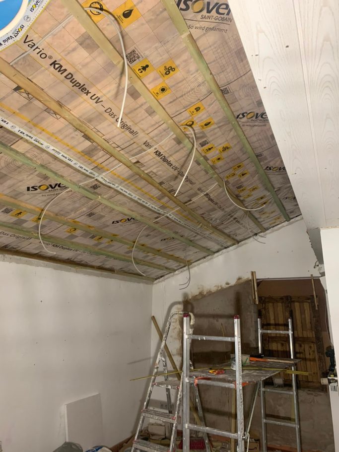 Fertiggestellte Dämmarbeiten im Innenausbau in Bad Oeynhausen.